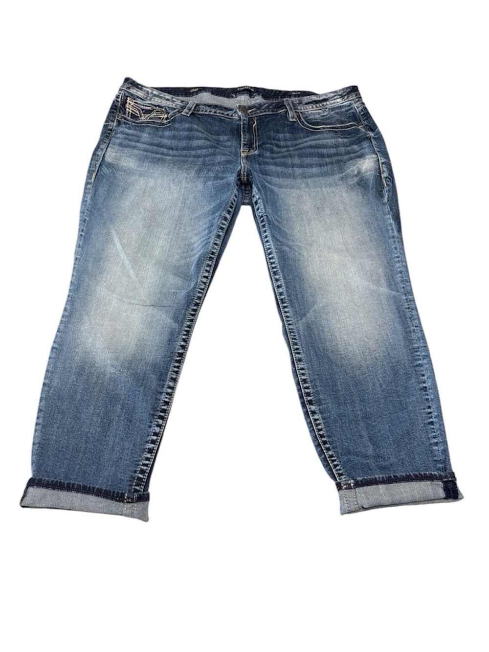 Vigoss Chelsea BOYFRIEND Heritage Fit Jeans Women's Plus Size 24 x 27/28 Stretch